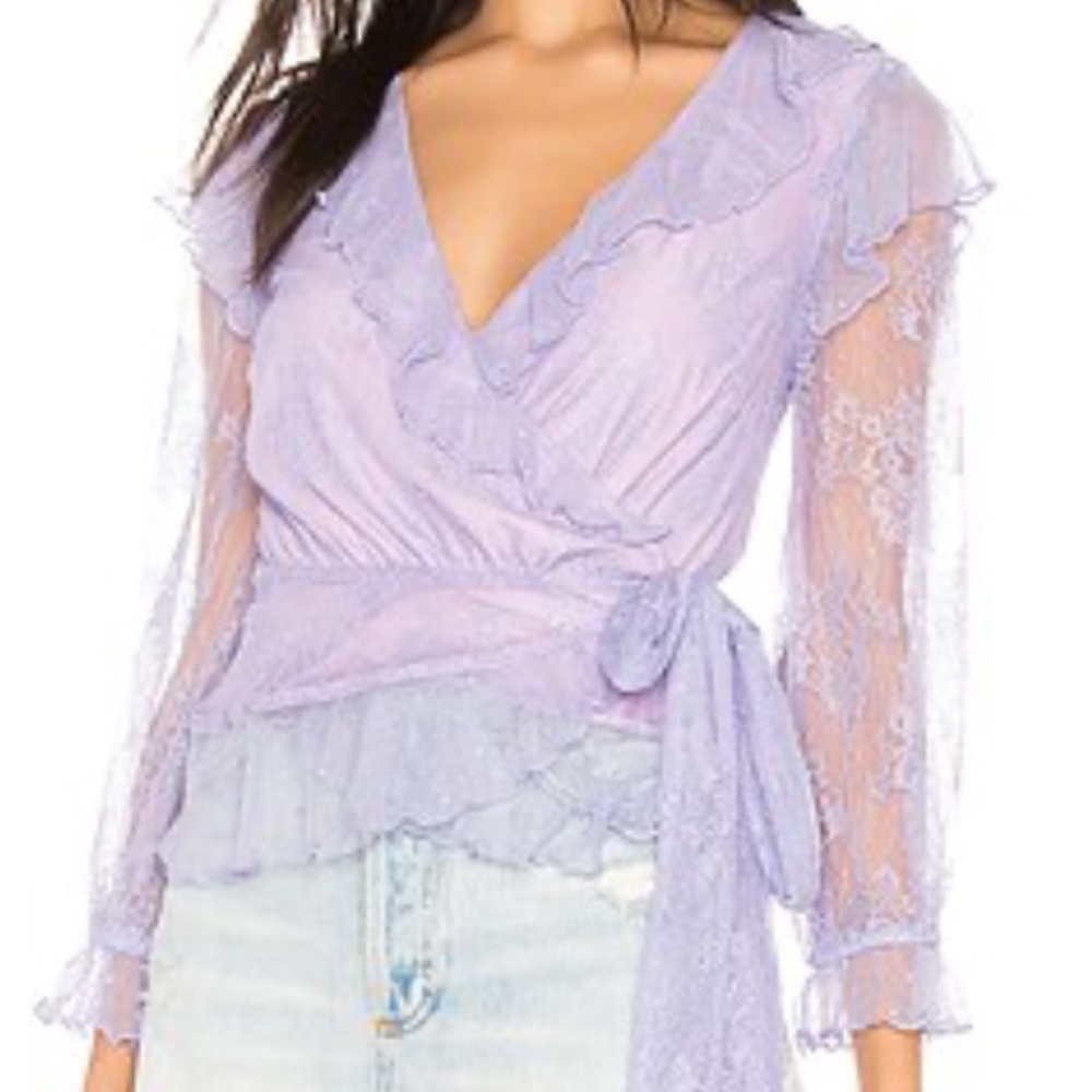 Majorelle‎ Mary lilac lace top